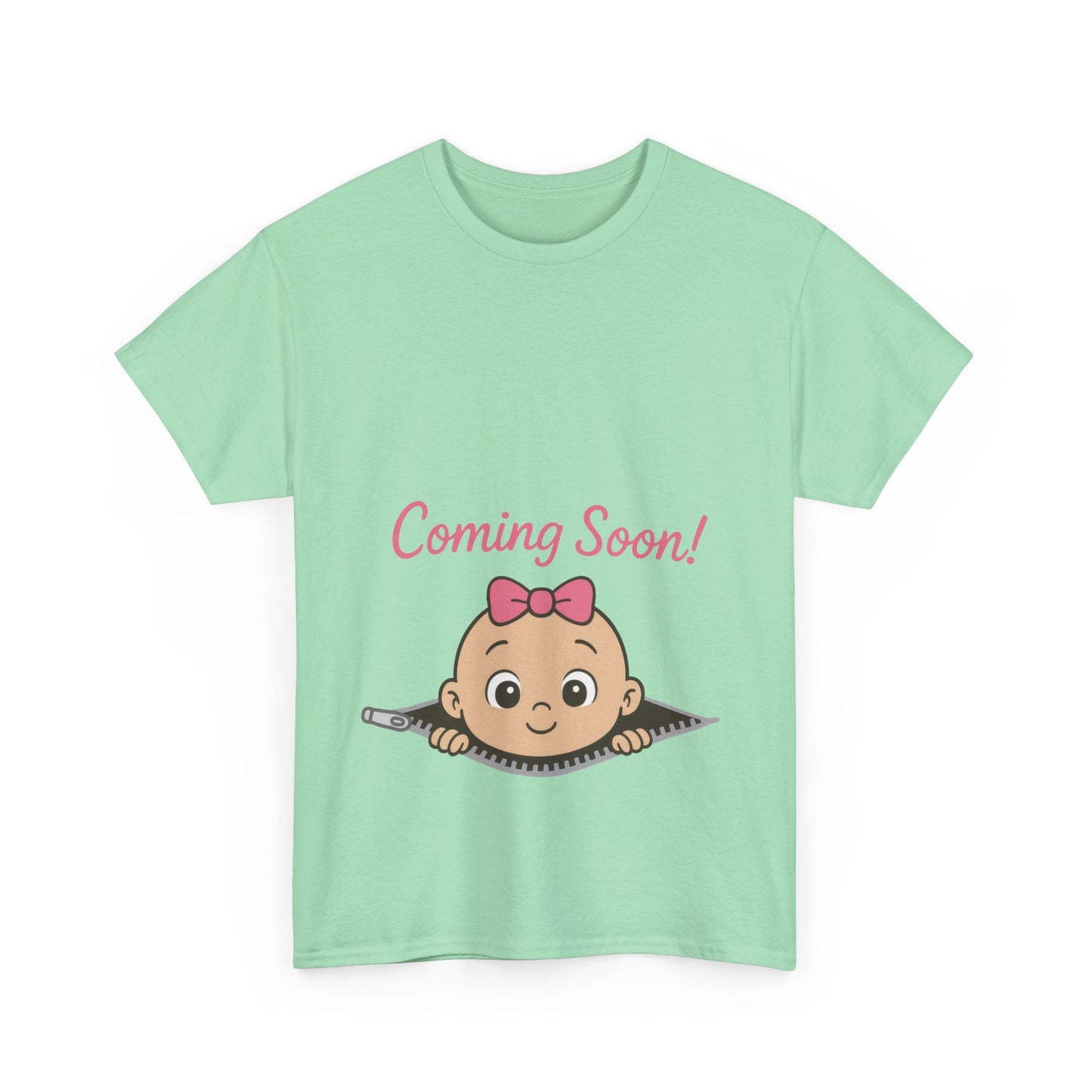 Coming Soon Maternity T-Shirt, Cute Baby Girl Pregnancy Announcement Shirt, Expecting Mom Gift, Gender Reveal Tee, Baby Shower Gift