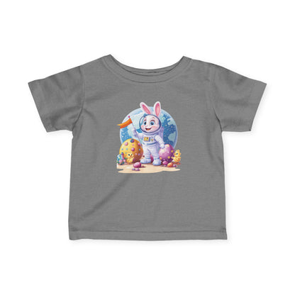 Astronaut Bunny Easter Tee, Space Rabbit Shirt for Babies, 6 to 24 Months, Outer Space Baby Easter Gift Tee, Toddler T-Shirt, Kids Bunny Top