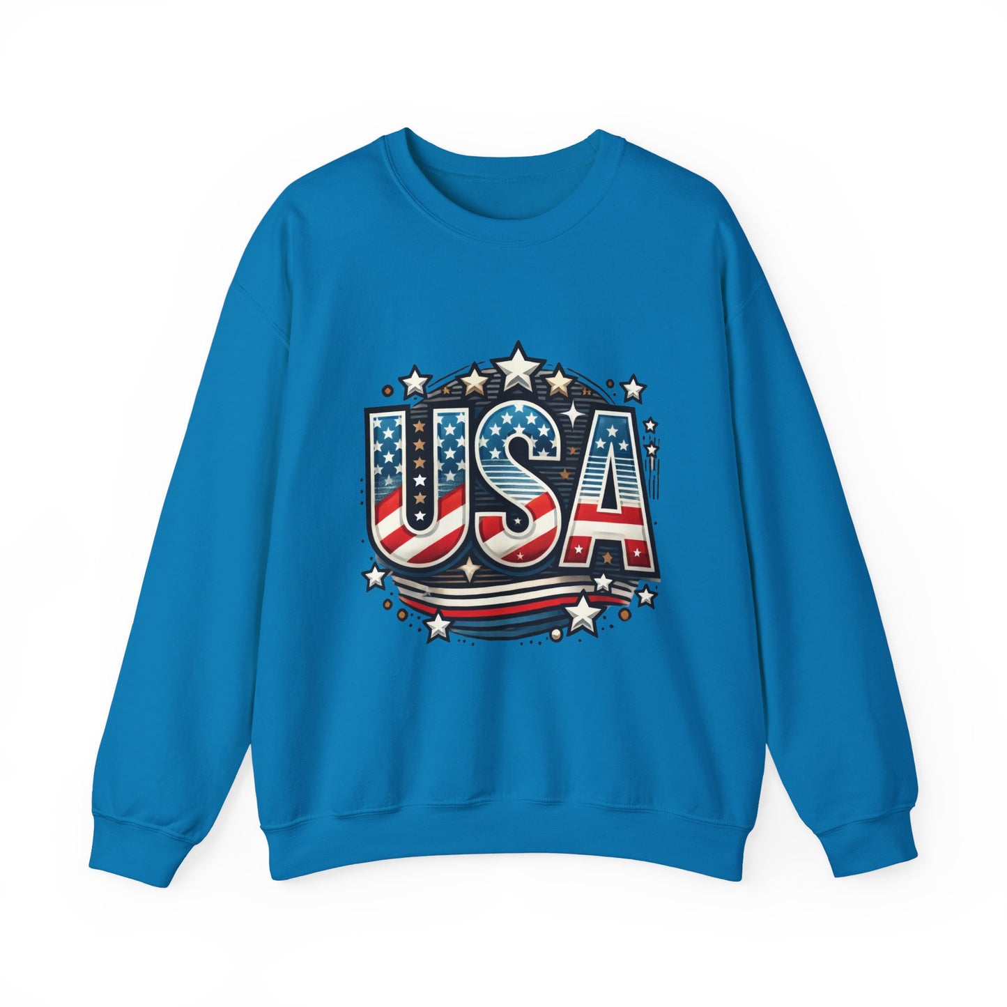 USA Pride Crewneck Sweatshirt, Comfortable Unisex Top, Great for Fourth of July, Independence Day, Everyday Wear, Cozy Gift