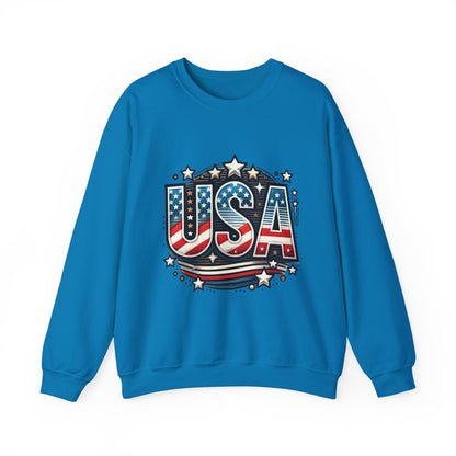 USA Pride Crewneck Sweatshirt, Comfortable Unisex Top, Great for Fourth of July, Independence Day, Everyday Wear, Cozy Gift