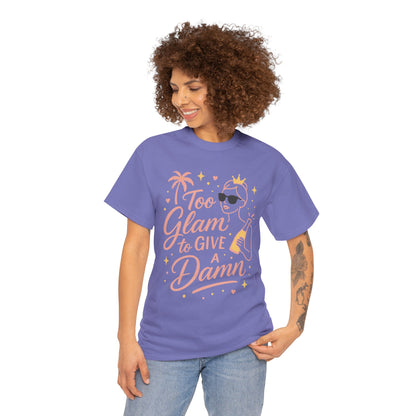 Too Glam to Give a Damn Bridal Party Shirt, Bachelorette Party Tee, Bridesmaid Wedding Tee, Hen Party Top, Bridal Shower,  Bridesmaids Gift