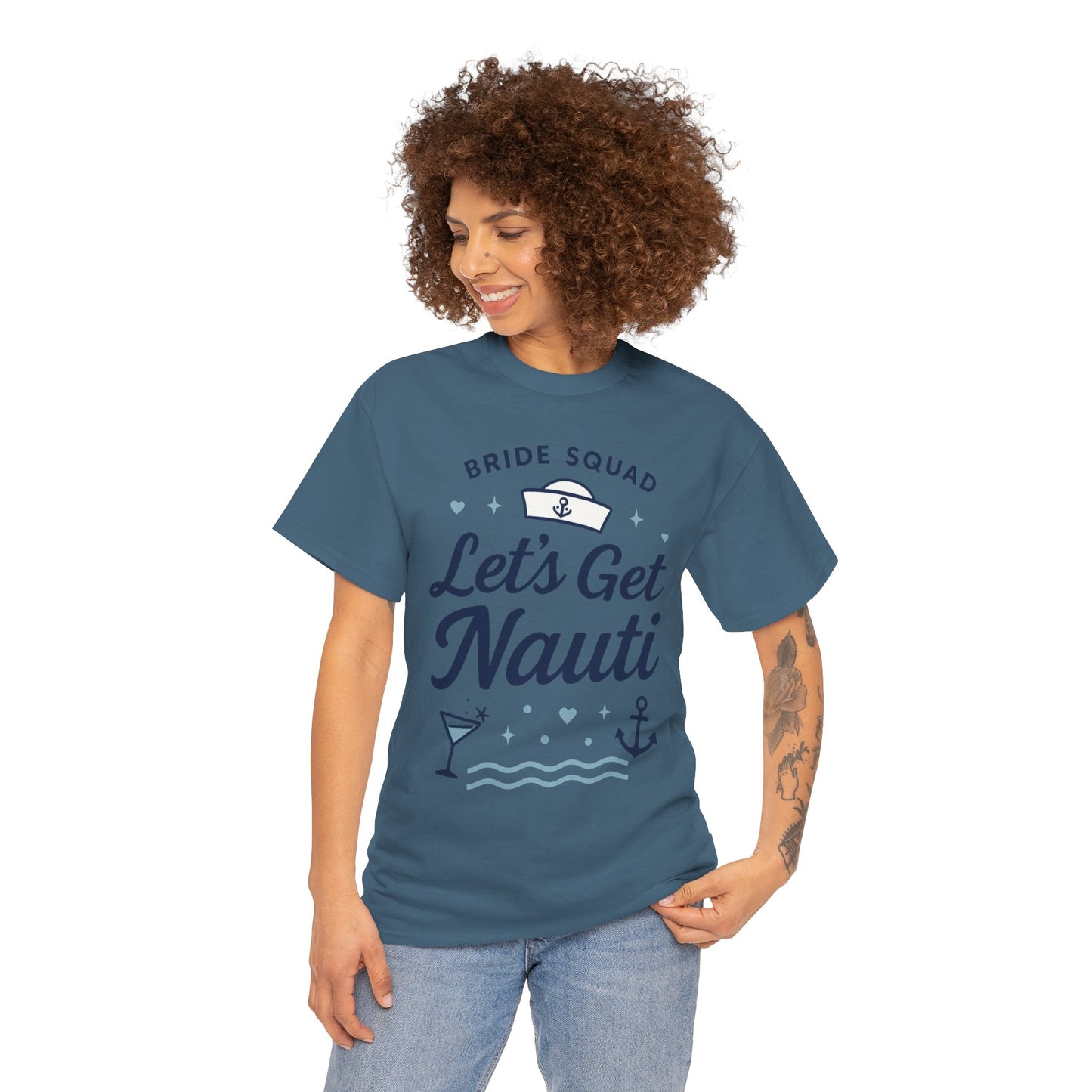 Lets Get Nauti Shirt, Nautical Bachelorette Party Tee, Bride Squad Gift, Bridesmaid Hen Party Top, Fun Nautical Wedding Shirt