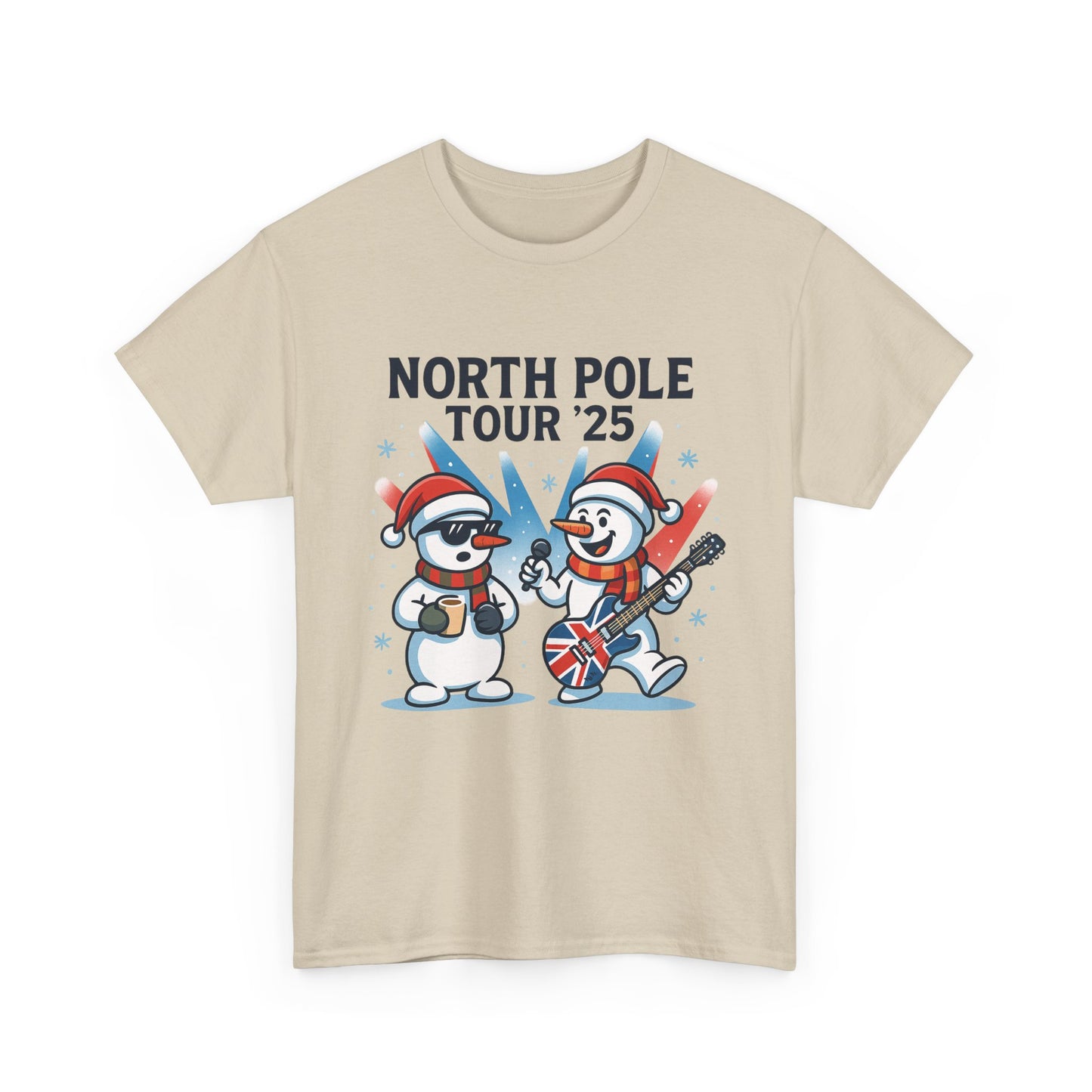 North Pole Tour 25 Men's Christmas T-Shirt, Funny Rock Music Holiday Tee