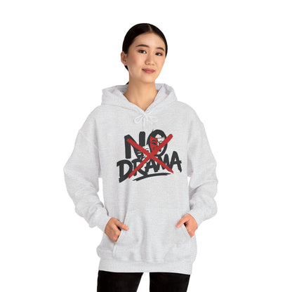 No Drama Womens Hooded Sweatshirt, Cozy Hoodie, Casual Gift, Relaxed Style, Everyday Wear, Funny Sweatshirt