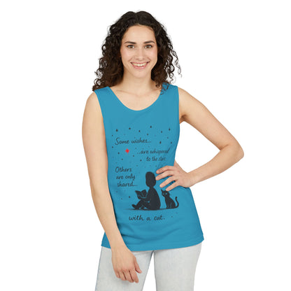 Whimsical Cat Lover's Tank Top, Inspirational Quote Top, Womens Garment-Dyed Summer Shirt, Gifts for Cat Moms, Casual Wear, Pet [...]