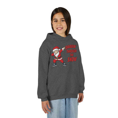 Dabbin Santa Youth Christmas Hoodie, Funny Holiday Sweatshirt for Boys