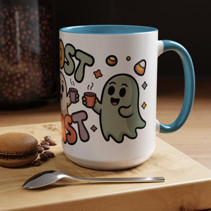 Ghost Roast Halloween Mug, Cute Spooky Coffee Cup, Kawaii Ghost Drinkware, Funny Fall Mug Gift for Coffee Lovers, Accent Coffee Mug (15oz)