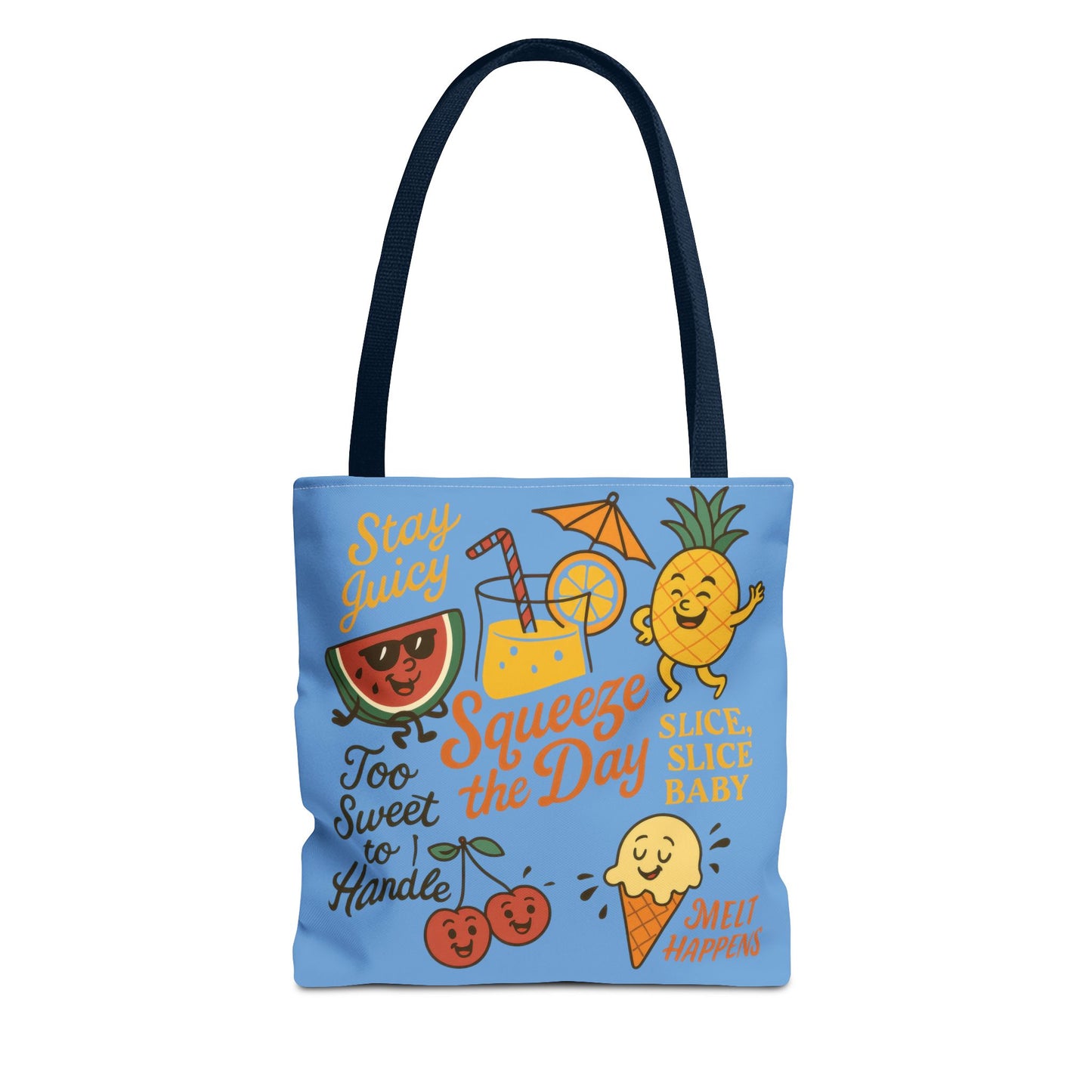 Juicy Summer Tote Bag, Fun Beach Carryall, Perfect for Grocery Shopping, Reusable Market Tote, Cute Gift for Fruit Lovers, Large Tote Bag