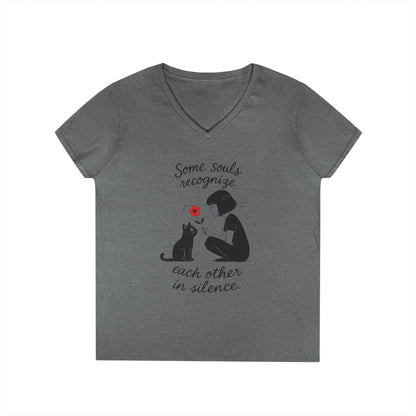 Cat Lover's V-Neck T-Shirt - Cute Graphic Tee for Pet Owners, Gifts for Cat Lovers, Animal Lover Apparel, Valentine's Day, Cat Love
