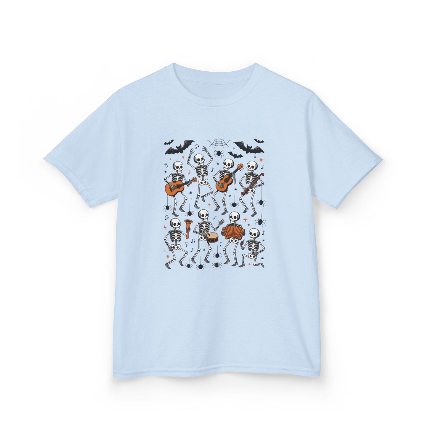 Cute Dancing Skeleton Halloween T-Shirt for Girls Boys, Funny Spooky Band Tee, Kids Halloween Party Top, Cute Fall Outfit Gift