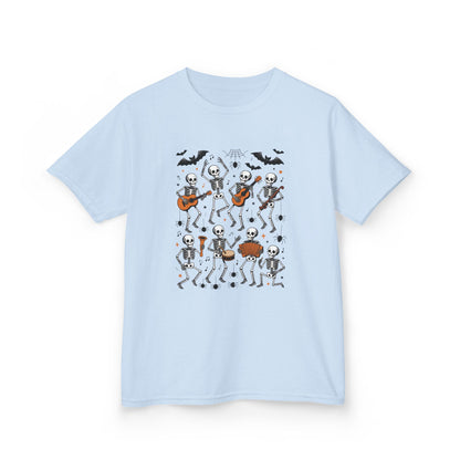Cute Dancing Skeleton Halloween T-Shirt for Girls Boys, Funny Spooky Band Tee, Kids Halloween Party Top, Cute Fall Outfit Gift