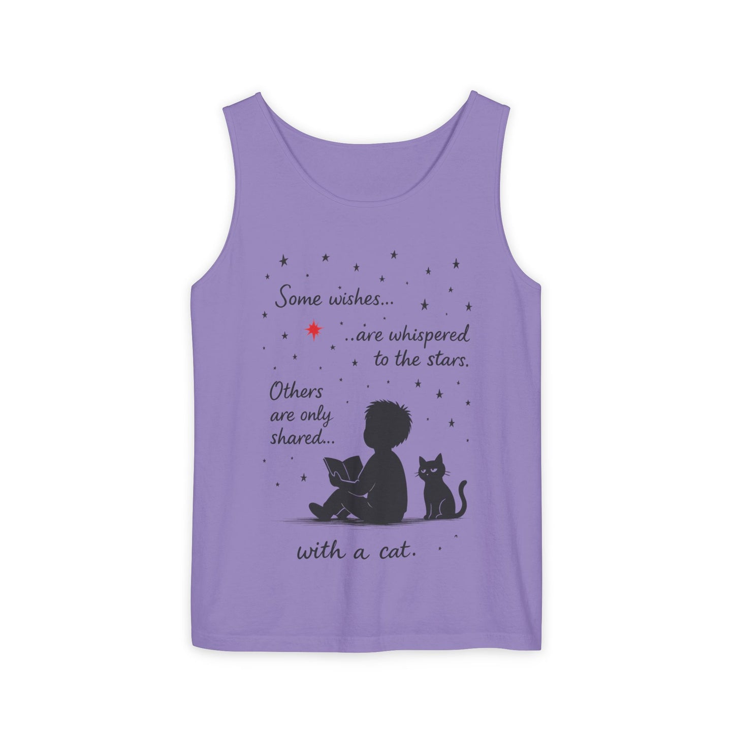 Whimsical Cat Lover's Tank Top, Inspirational Quote Top, Womens Garment-Dyed Summer Shirt, Gifts for Cat Moms, Casual Wear, Pet [...]