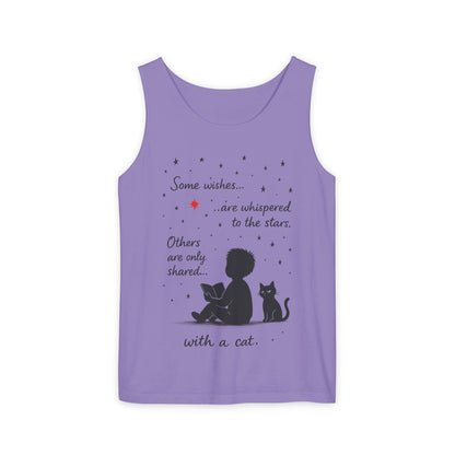 Whimsical Cat Lover's Tank Top, Inspirational Quote Top, Womens Garment-Dyed Summer Shirt, Gifts for Cat Moms, Casual Wear, Pet [...]