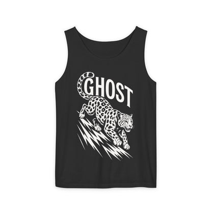 Ghost Leopard Mens Tank Top, Cool Graphic Shirt for Summer, Beach Days, Festivals, Gifts, Casual Wear