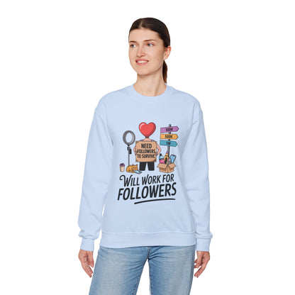 Funny Influencer Womens Sweatshirt, Social Media Sweatshirt, Humor Gifts, Crewneck for Influencers, Casual Wear, Womens Cozy Meme Top