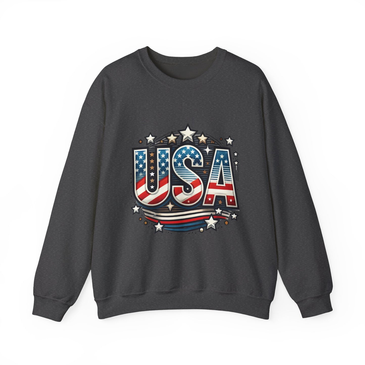 USA Pride Crewneck Sweatshirt, Comfortable Unisex Top, Great for Fourth of July, Independence Day, Everyday Wear, Cozy Gift