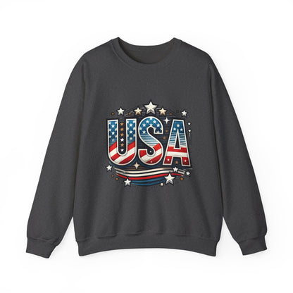 USA Pride Crewneck Sweatshirt, Comfortable Unisex Top, Great for Fourth of July, Independence Day, Everyday Wear, Cozy Gift