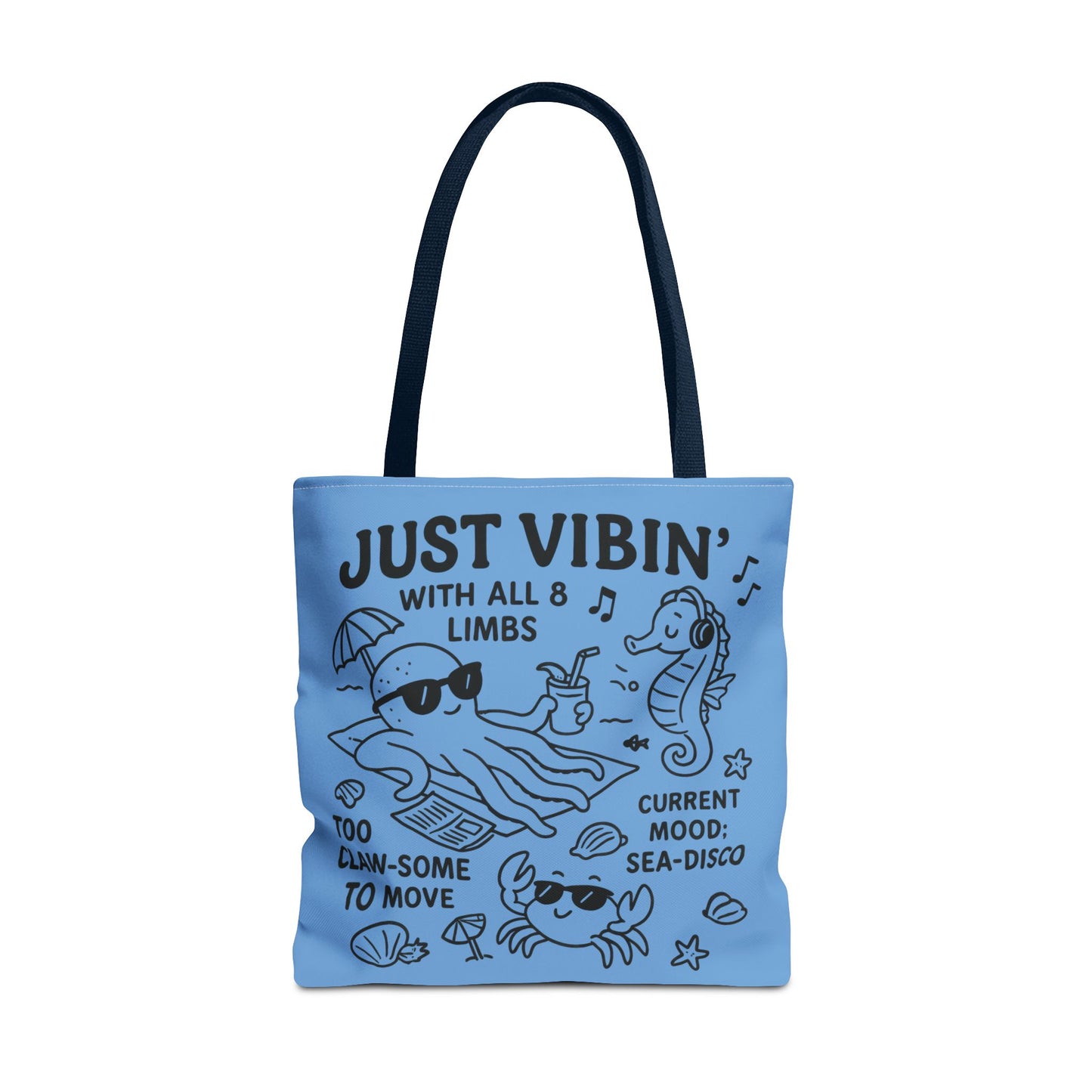 Fun Sea-Themed Tote Bag, Beach Accessories, Summer Vibes, Gift for Ocean Lovers, Reusable Shopping Bag, Cute Beach Tote