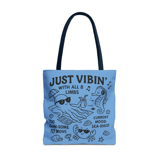 Fun Sea-Themed Tote Bag, Beach Accessories, Summer Vibes, Gift for Ocean Lovers, Reusable Shopping Bag, Cute Beach Tote