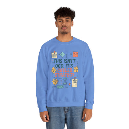 Funny Mens Strategy Sweatshirt, This Isnt OCD Its Called Strategy, Smart Planning Pullover Gift for Him, Gift for Strategists