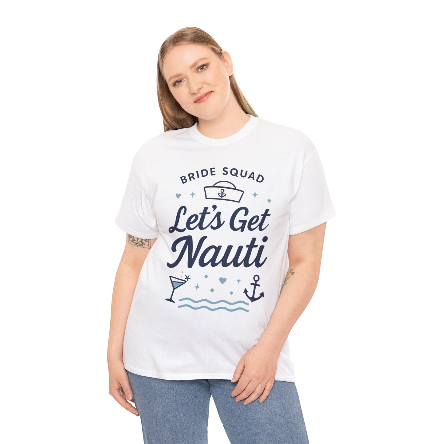 Lets Get Nauti Shirt, Nautical Bachelorette Party Tee, Bride Squad Gift, Bridesmaid Hen Party Top, Fun Nautical Wedding Shirt