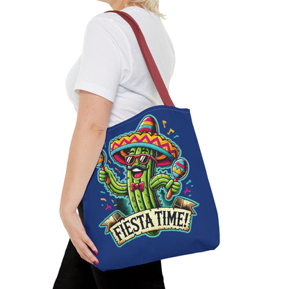 Fiesta Time Cactus Tote Bag, Funny Mexican Party Gift, Sombrero Maracas Print, Cinco de Mayo Bag, Summer Festival Tote, Beach Bag, Shopping