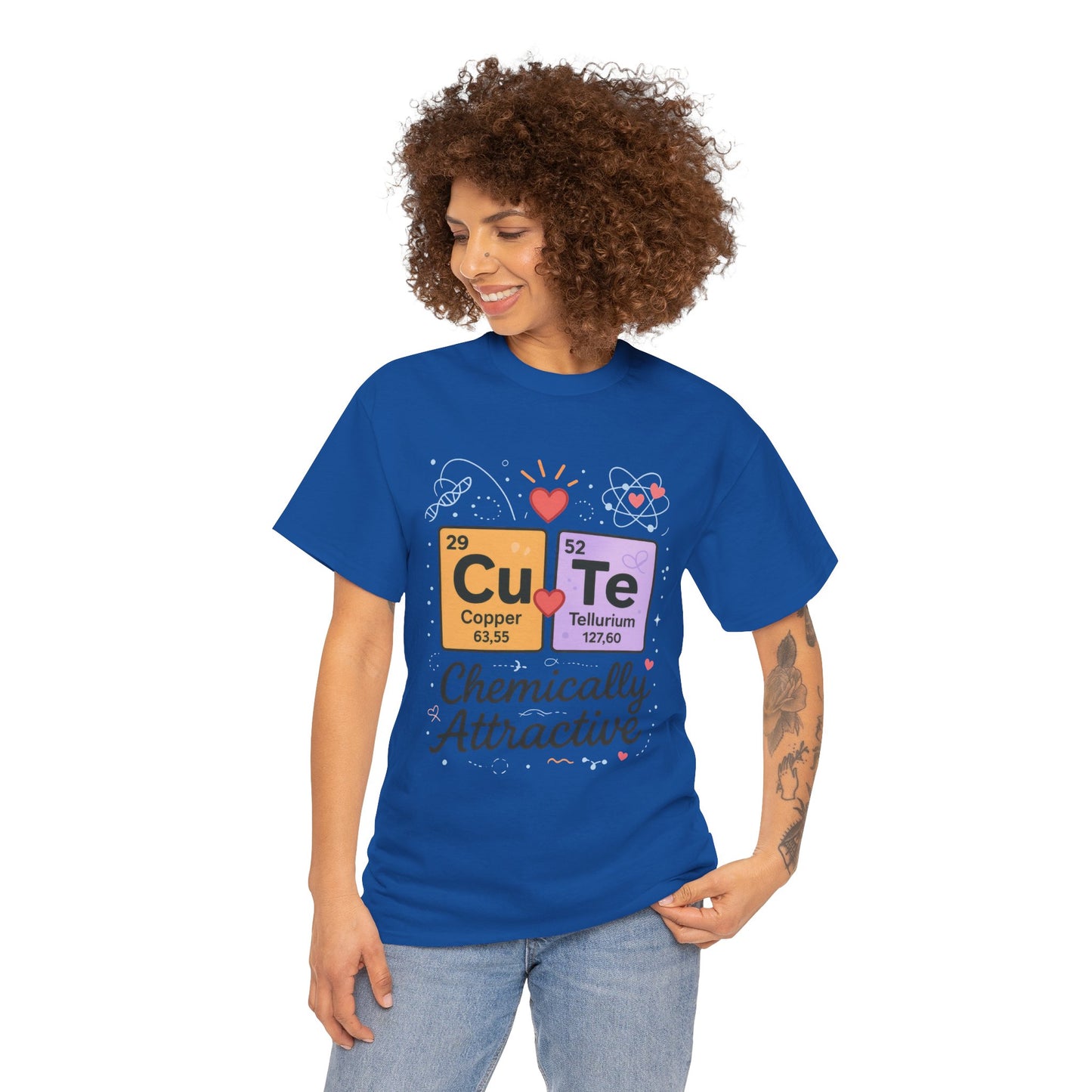 Cute Science T-Shirt for Women, Chemically Attractive Periodic Table Tee, Funny Nerdy Gift for Her, Chemistry Lover Gift, Science Apparel