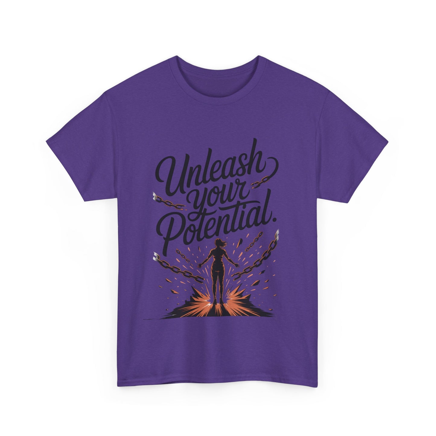 Unleash Your Potential Women's Tee, Motivational T-Shirt, Inspirational Cotton Tee, Gift for Gym Lovers, Positive Energy Top