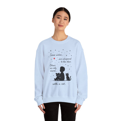 Cozy Cat-Inspired Crewneck Sweatshirt - Literary Lover Gift, Womens Layer, Cat Enthusiast Apparel, Thoughtful Gift for Cozy Nights