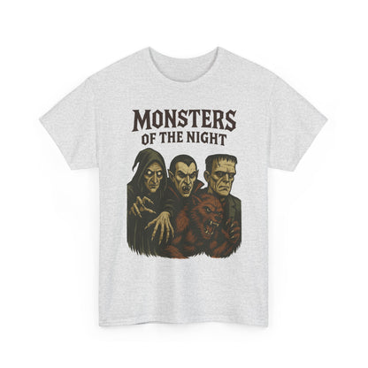 Monsters of the Night Men's T-Shirt, Classic Horror Movie Monsters Graphic Tee, Halloween Shirt