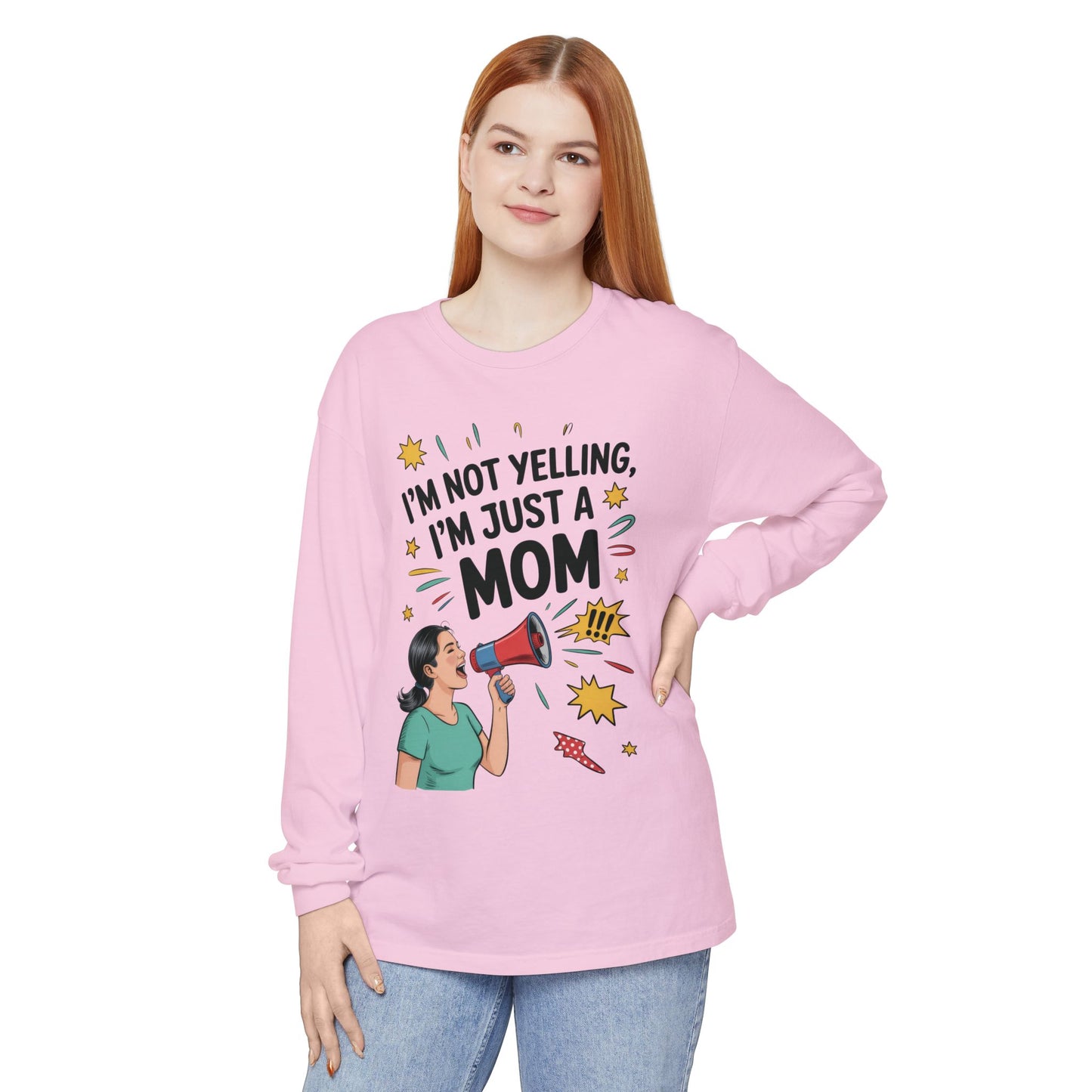 Funny Mom Long Sleeve T-Shirt, I'm Not Yelling I'm Just a Mom, Mother's Day Gift, Loud Mom Life Tank Top,  Mother's Day Apparel