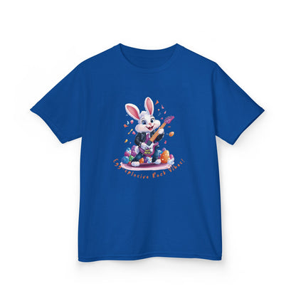 Explosive Rock Vibes Kids Tee - Fun Bunny Graphic T-Shirt for Young Rockstars