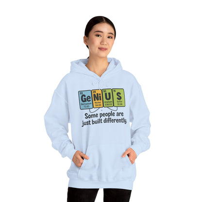 Funny Womens Genius Hoodie, Periodic Table Science Pullover, Nerdy Chemistry Sweatshirt for Her, Science Lover Apparel, Funny Chemistry Gift