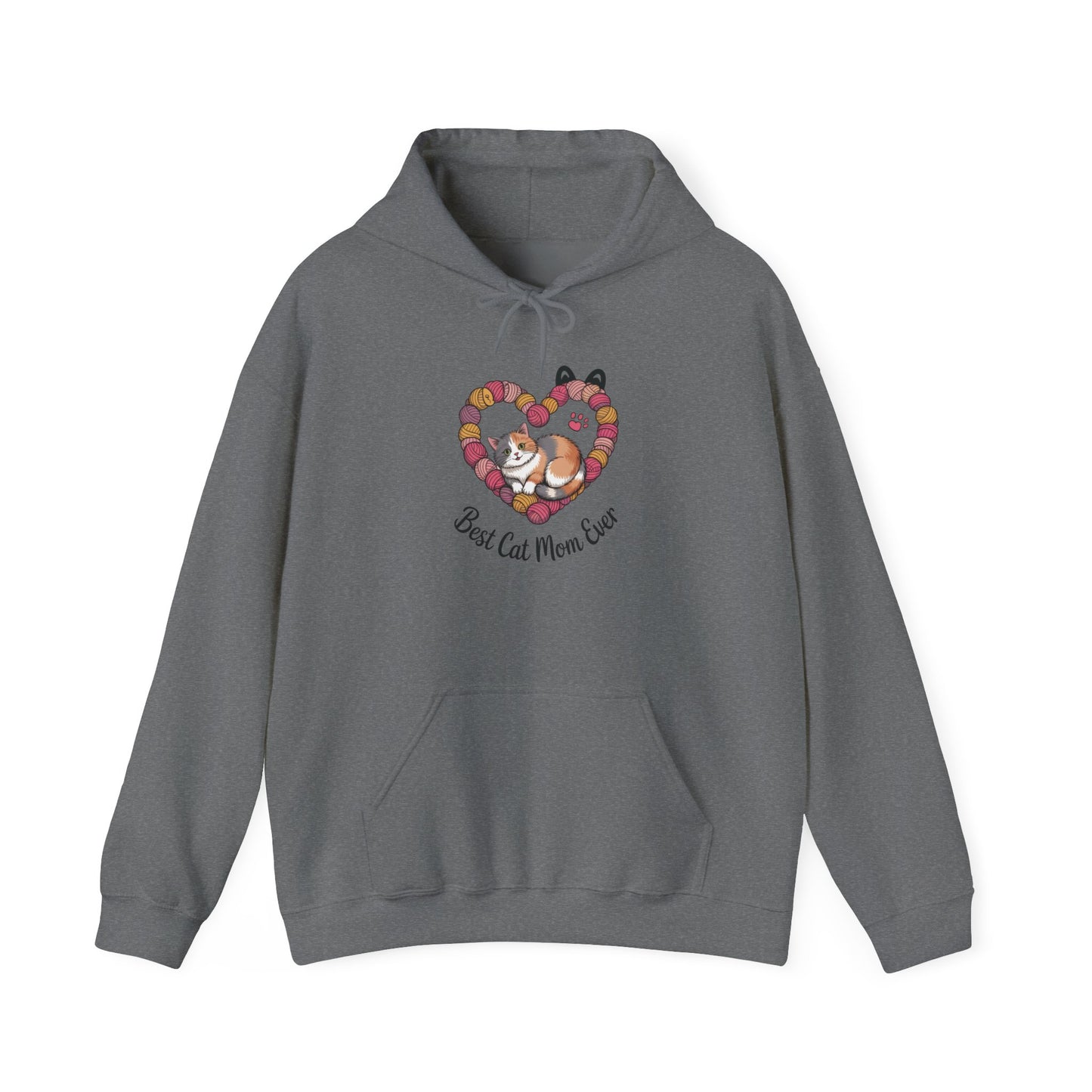 Best Cat Mom Ever Hoodie, Cozy Sweatshirt for Cat Lovers, Gift for Cat Moms, Feline Themed Apparel, Pet Lover Hoodie, Mother's Day Gift