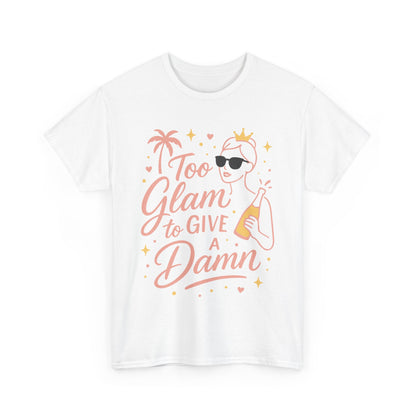 Too Glam to Give a Damn Bridal Party Shirt, Bachelorette Party Tee, Bridesmaid Wedding Tee, Hen Party Top, Bridal Shower,  Bridesmaids Gift