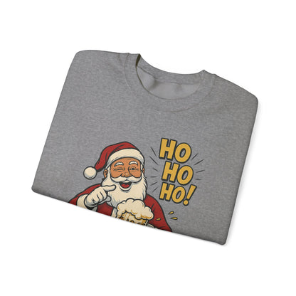 Funny Santa Beer Christmas Sweatshirt, Men's Holiday Pullover, Men's Heavy Blend™ Crewneck Sweatshirt
