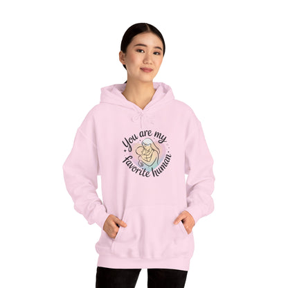 You Are My Favorite Human Hoodie, Cute Mom and Baby Pastel Design, Mothers Day Hooded Sweatshirt Gift