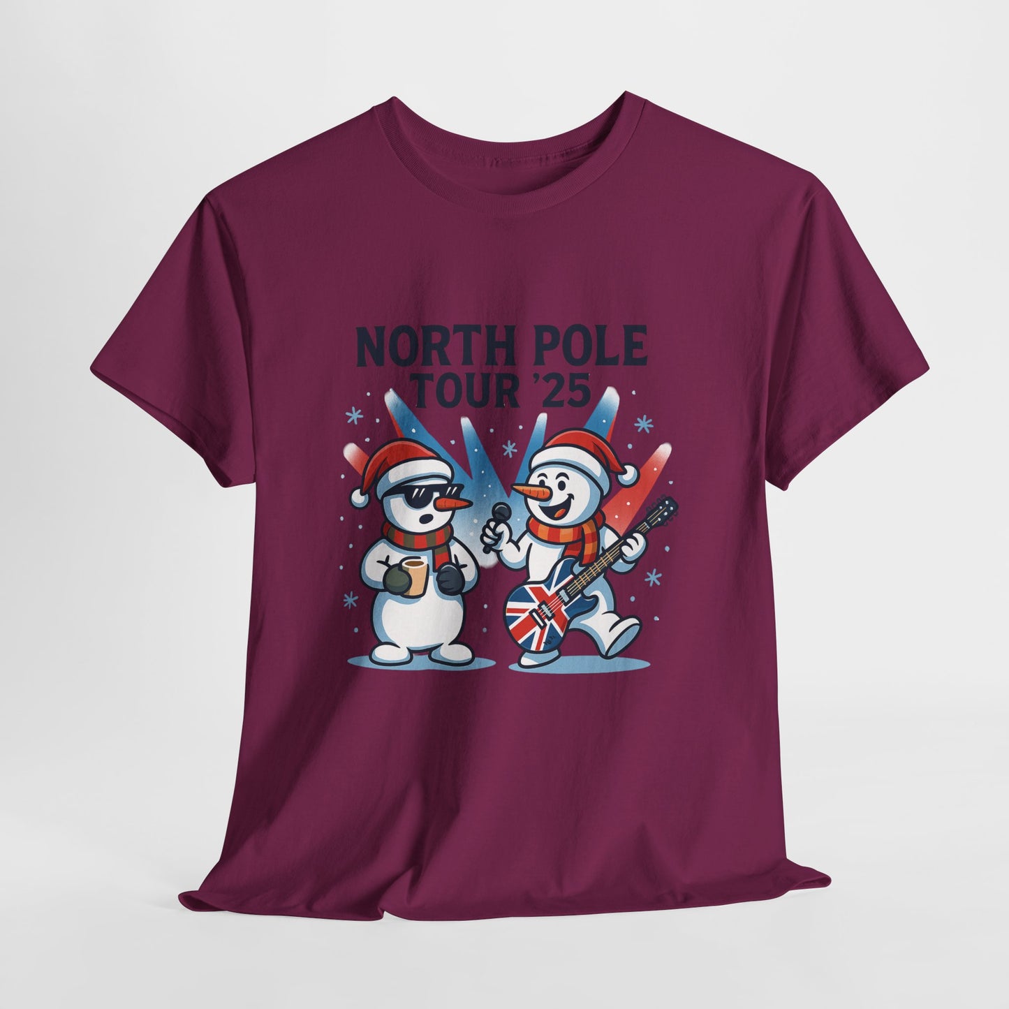 North Pole Tour 25 Women's Christmas T-Shirt, Funny Holiday Music Tee