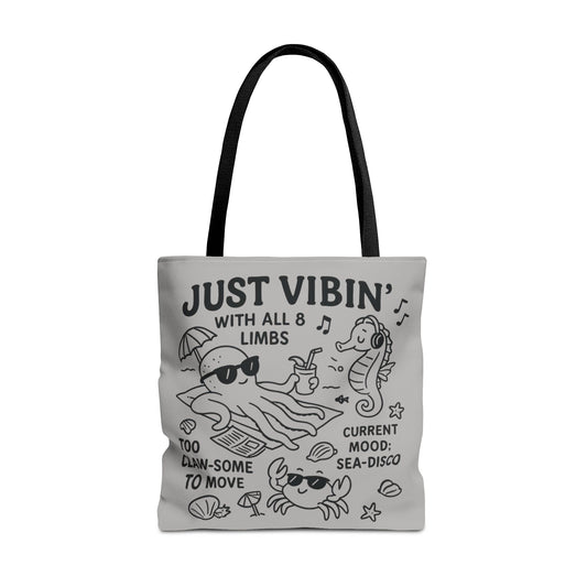 Fun Sea-Themed Tote Bag, Beach Accessories, Summer Vibes, Gift for Ocean Lovers, Reusable Shopping Bag, Cute Beach Tote