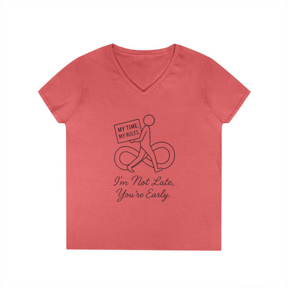 My Time My Rules Women's  V-Neck T-Shirt, Funny T-Shirt, Casual Wear, women empowerment tee, confident woman shirt, self love t shirt