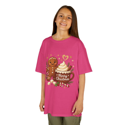 Gingerbread - Hot Cocoa Christmas Shirt for Kids, Cute Holiday Girls Tee, Kids Heavy Cotton™ Tee