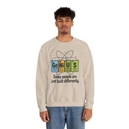 Funny Mens Genius Sweatshirt, Periodic Table Nerd Pullover, Smart Science Gift for Him, Genius Sweatshirt,  Science Lovers Gift