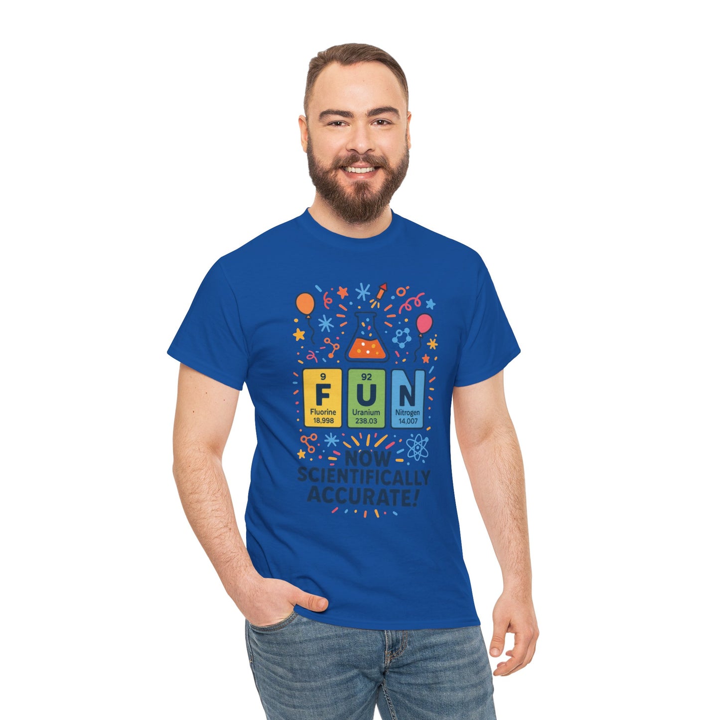 Fun Science Unisex Heavy Cotton Tee, Perfect for STEM Lovers, Gift for Science Teachers, FUN Periodic Table Tee,Nerdy Unisex Shirt