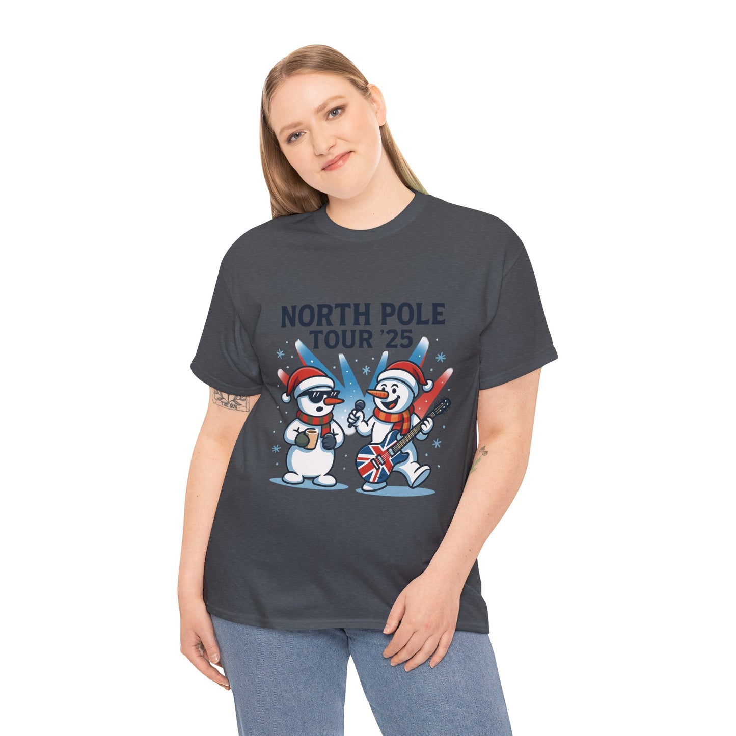 North Pole Tour 25 Women's Christmas T-Shirt, Funny Holiday Music Tee