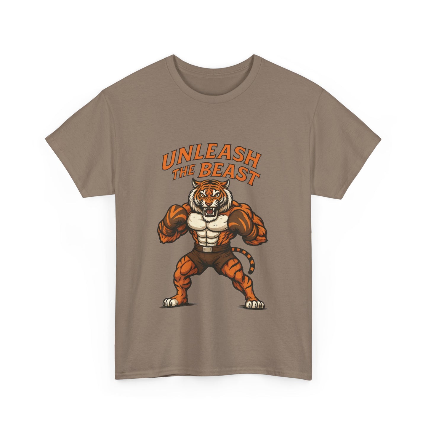 Unleash The Beast Tiger Gym Shirt, Mens Workout T-Shirt, Bodybuilding Motivation Tee, Fitness Muscle Tiger Graphic, Strong Beast Gym Top