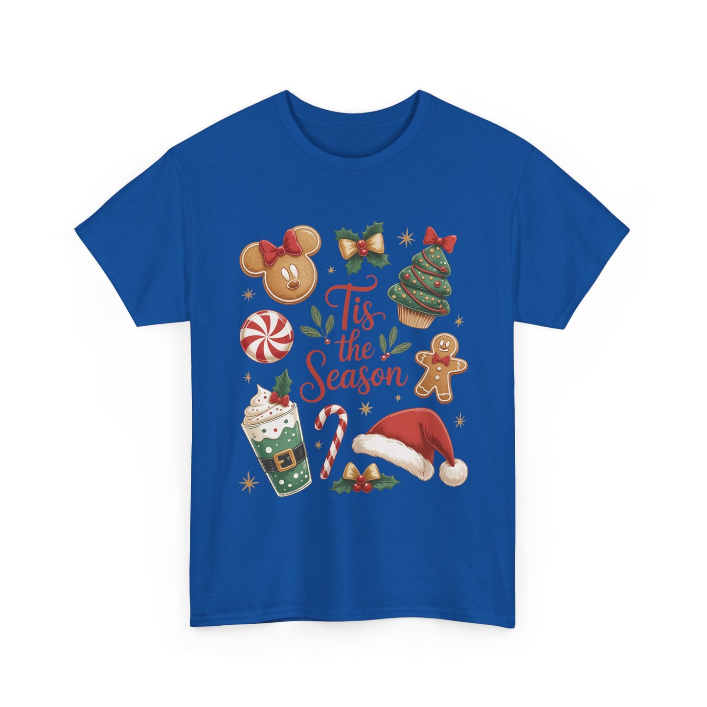 Women's Tis the Season Christmas Shirt, Cute Holiday Cookie - Coffee Tee, Women's Heavy Cotton Tee