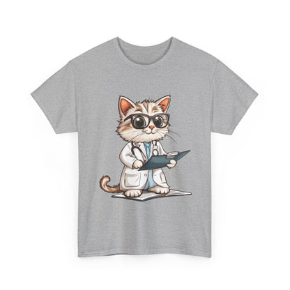 Funny Doctor Cat T-Shirt, Unisex “The Pawscription is Ready” Tee, Cute Veterinary Gift, Medical Student Shirt, Animal Doctor Graphic Tee