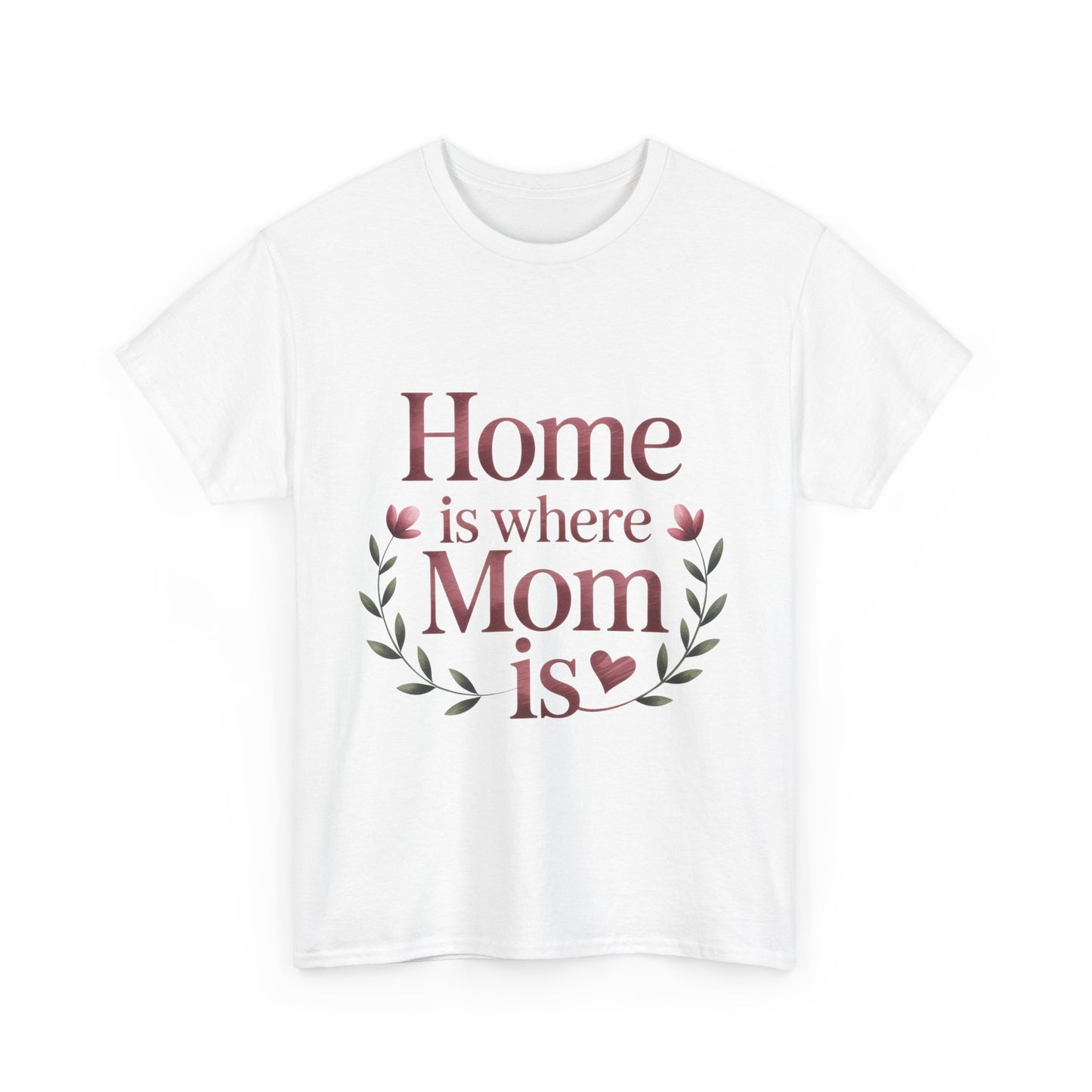 Home is Where Mom Is Unisex Tee, Cozy Cotton T-Shirt for Mothers, Perfect Gift for Mother's Day, Casual Everyday Wear, mother's day gift