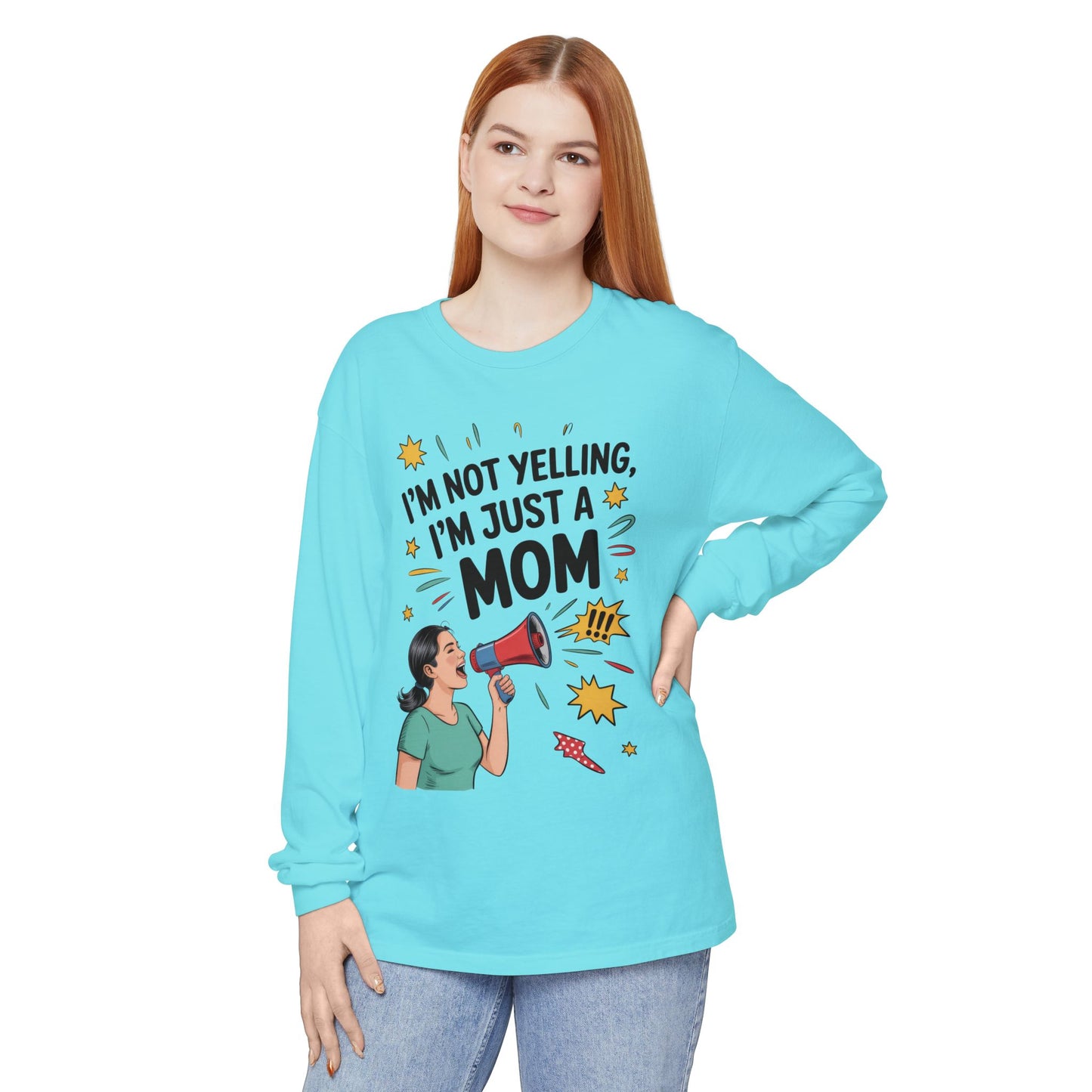 Funny Mom Long Sleeve T-Shirt, I'm Not Yelling I'm Just a Mom, Mother's Day Gift, Loud Mom Life Tank Top,  Mother's Day Apparel