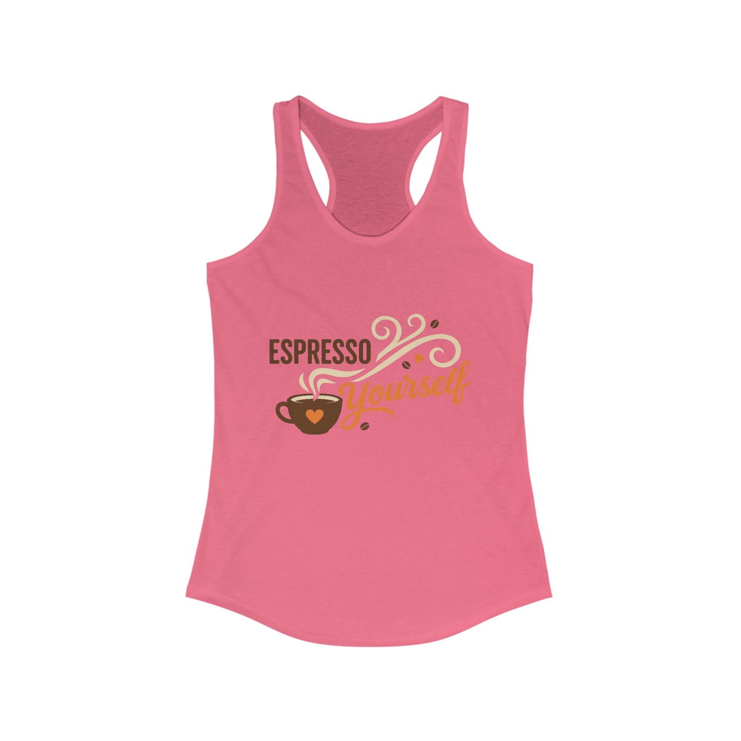 Women's Ideal Racerback Tank, Espresso Yourself Coffee Tank Top for Women, Barista Gift, Funny Cafe Style Shirt